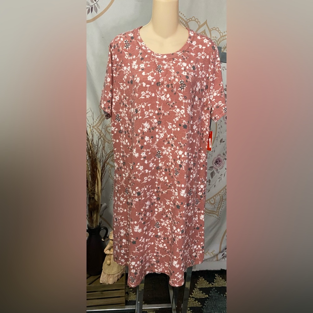 NWT Molly Isadora Burnt Orange Floral Midi Dress Size 1X